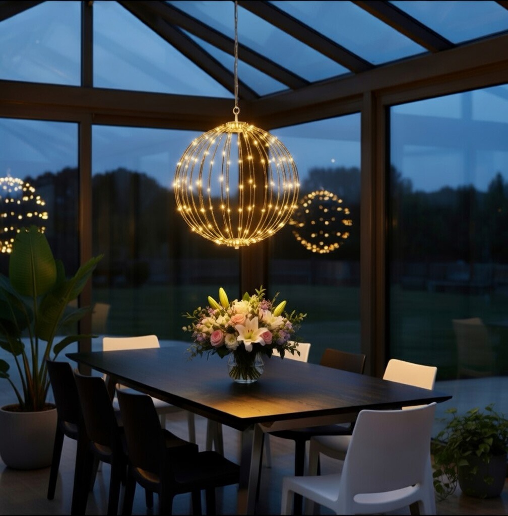 Ljusklot Mounty hängande 40 cm. 126 LED-lampor. Mellan