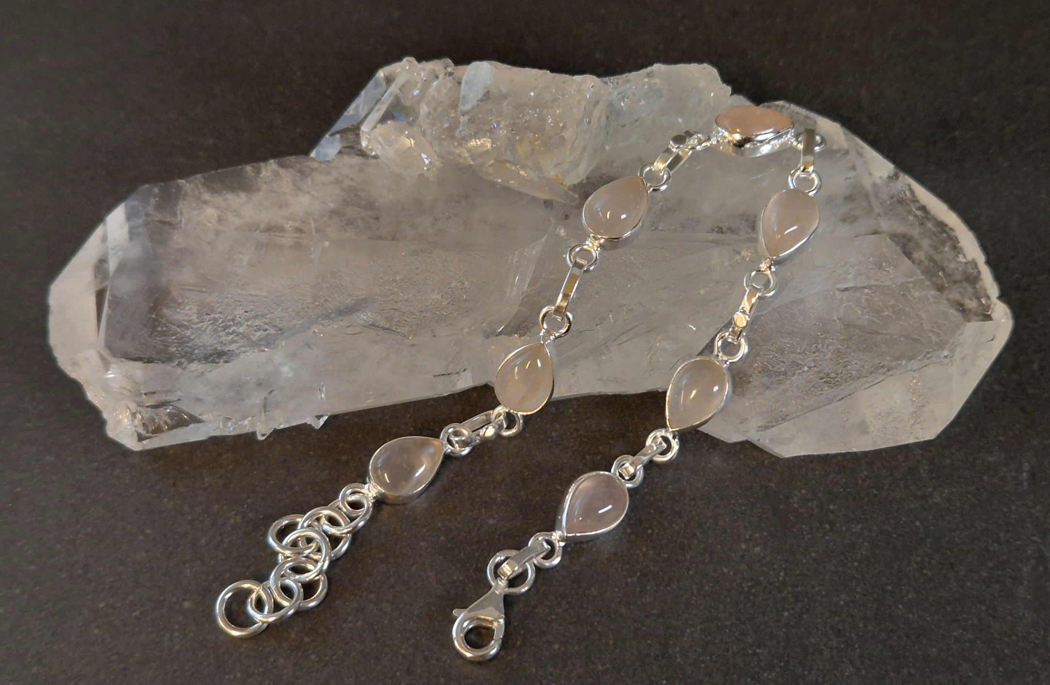Silverarmband med Cabochon - Droppe - 9
