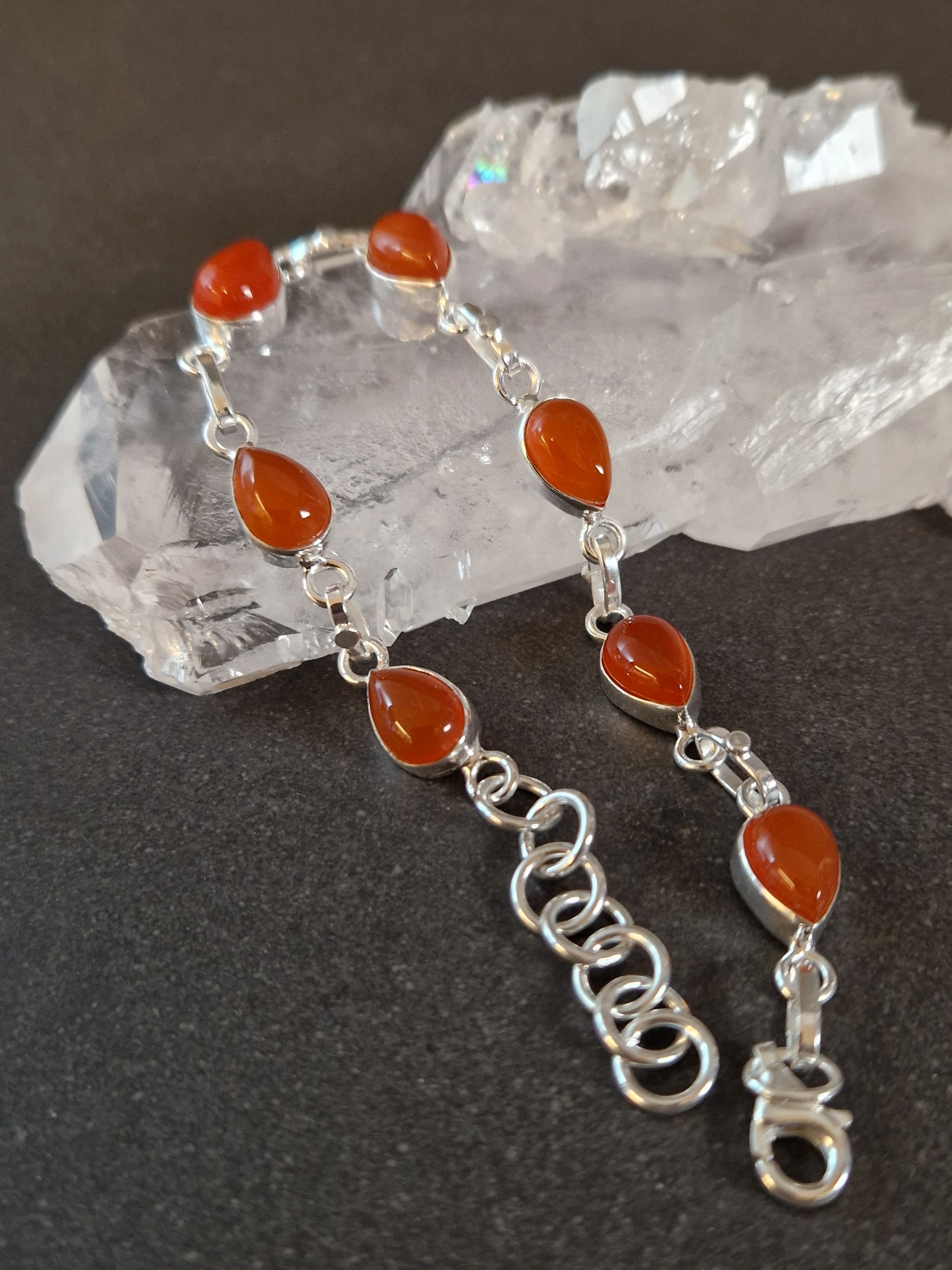 Silverarmband med Cabochon - Droppe - 3