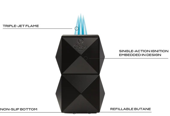 Colibri Quasar Triple Torch Lighter - Bordständare Black