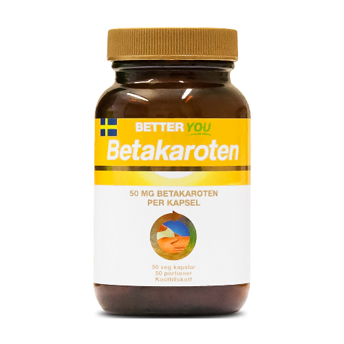 Betakaroten från Better You innehåller naturligt betakaroten utvunnet ur alger.