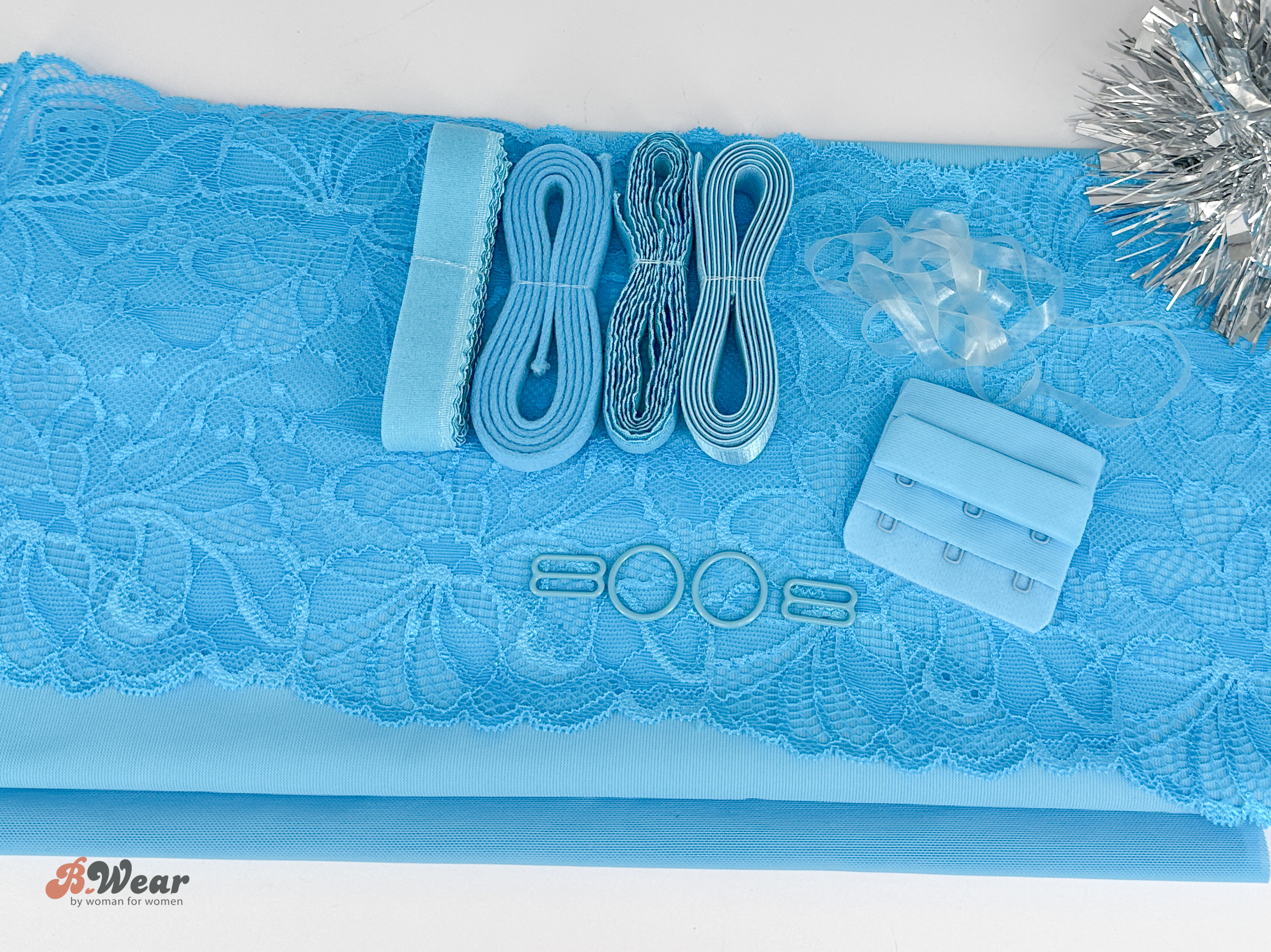 Bra kit with lace - Turquoise