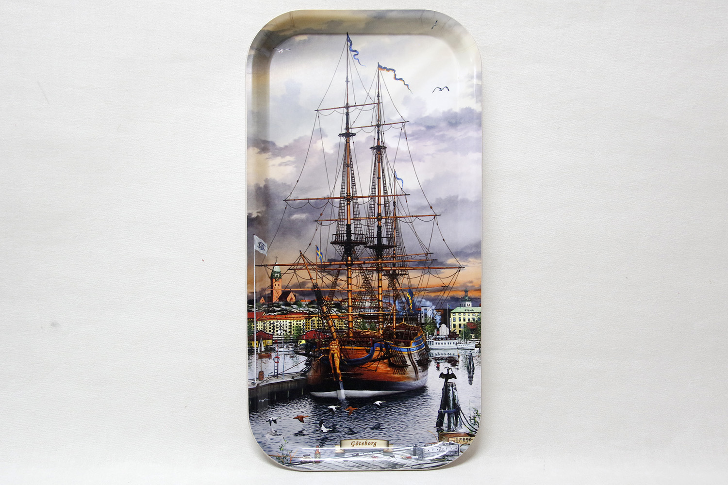 Tray Ostindiefararen Götheborg 22x43 cm