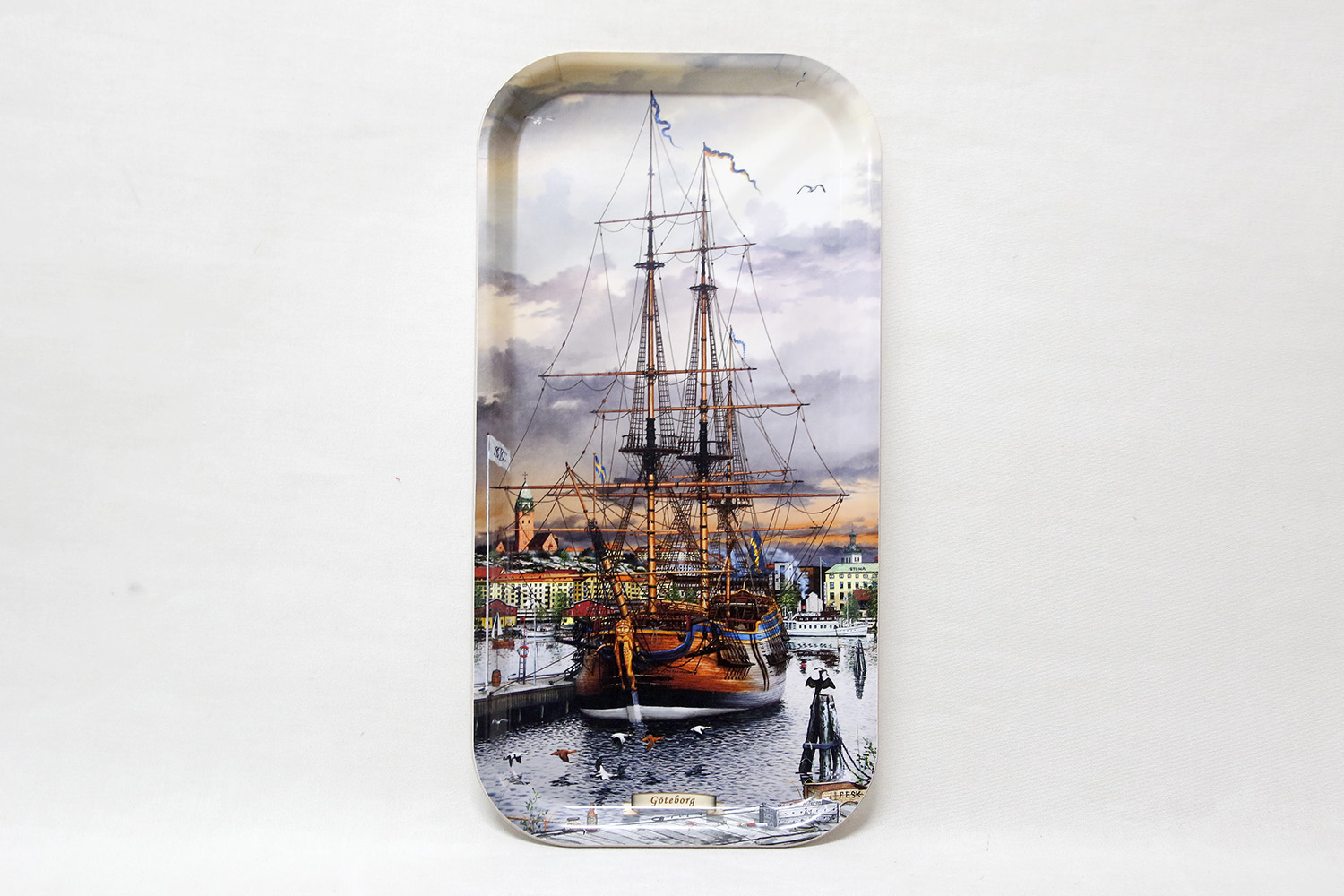 Tray Ostindiefararen Götheborg 22x43 cm - 2