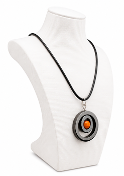 Cornelia halsband Hematit orange