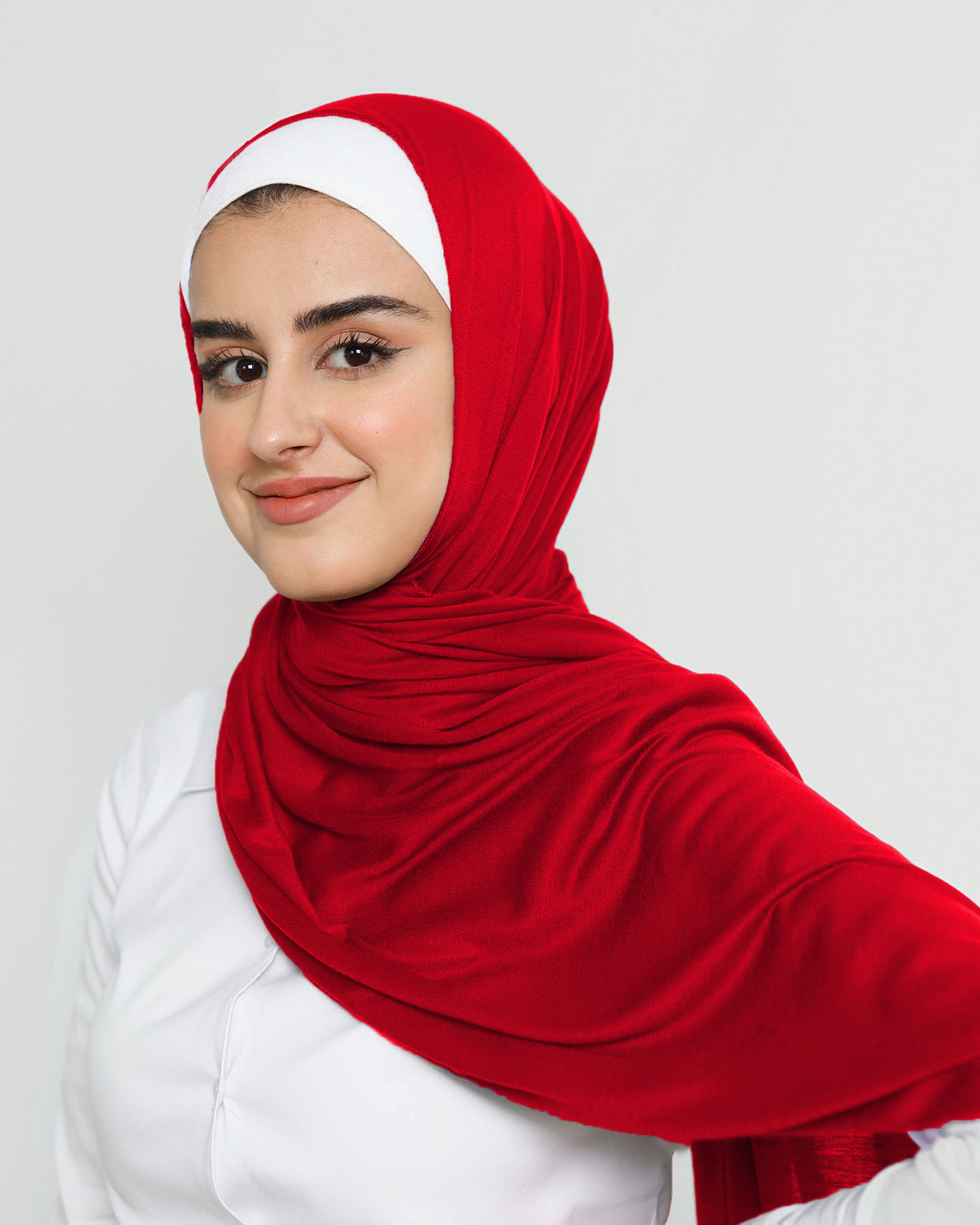 Hijab - Stretch Jersey - Red