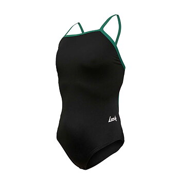 Comfortable swimming suit with thin stripes for the active girl