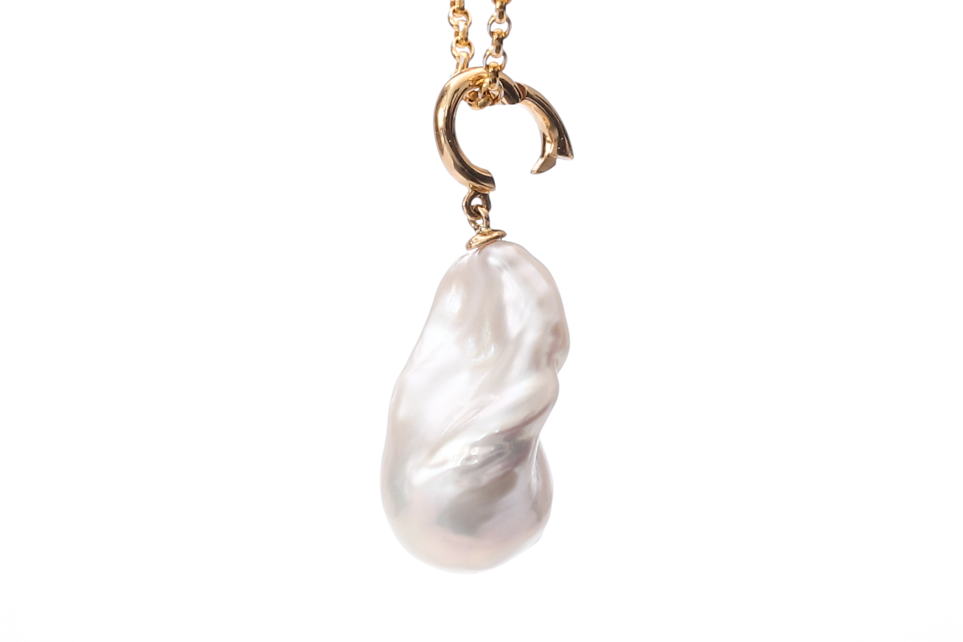 Große Barock Süßwasserperle mit 18 Karat Gold Anhänger - 3