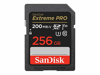 Sandisk Memorycard Secure Digital 256GB SDXC Extreme Pro 200MB/s UHS-I V30 U3 C10