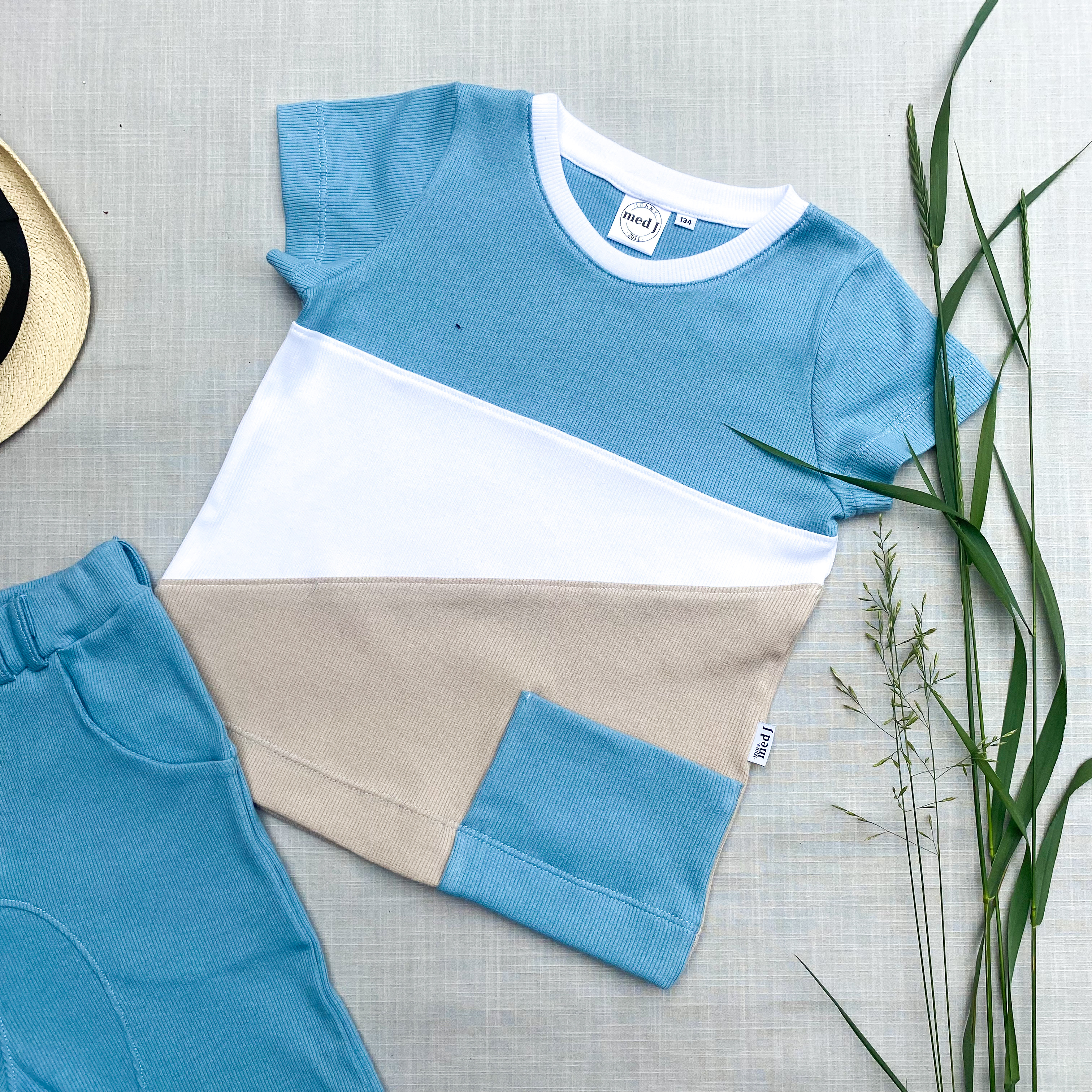 RIBBED JERSEY -  DUSK BLUE (070) - 5