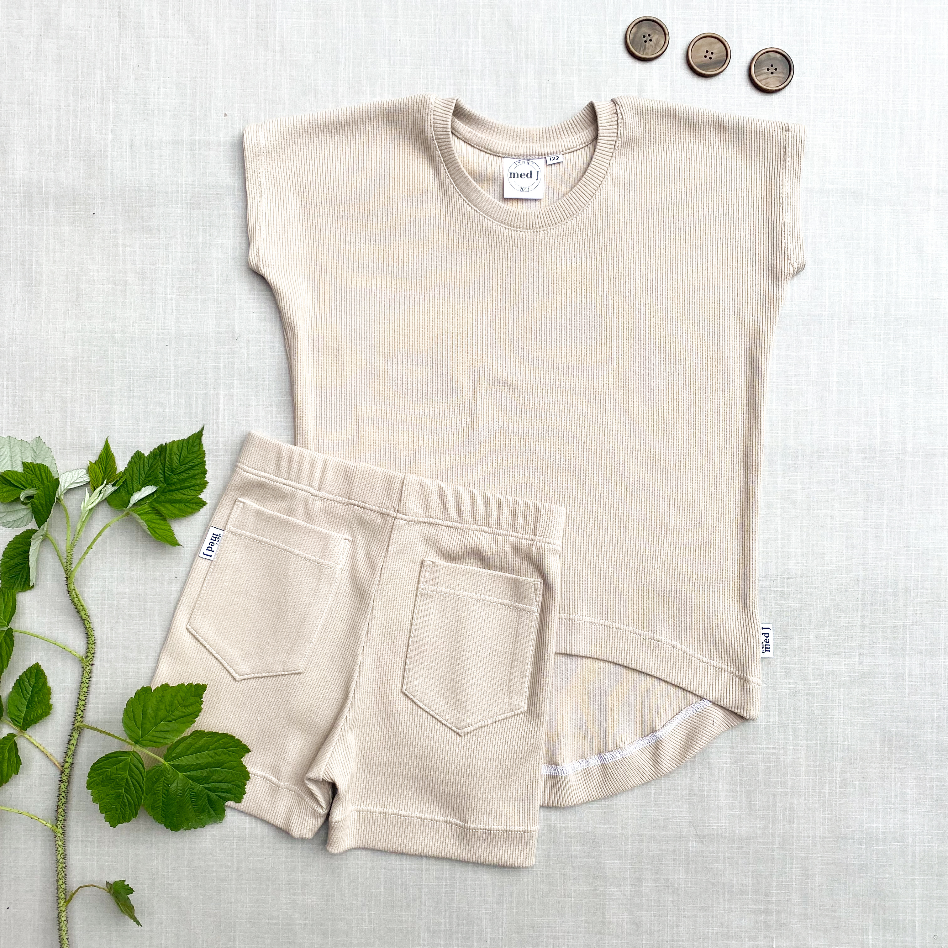 RIBBED JERSEY -  LIGHT TAUPE (060) - 3