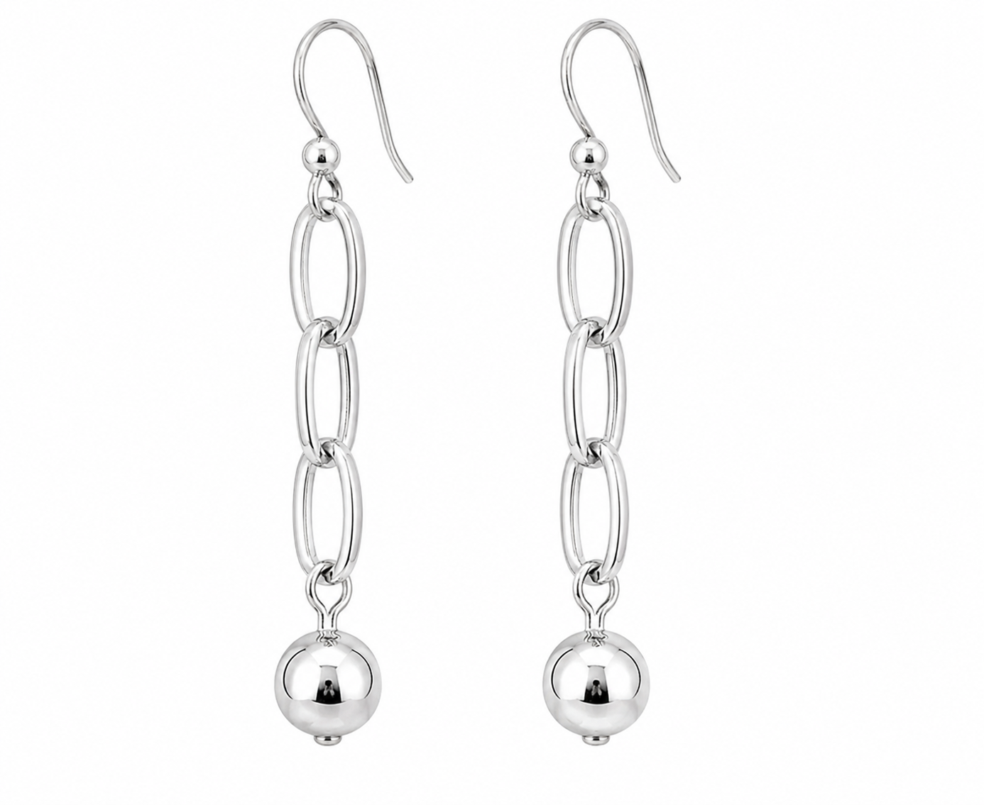 Earrings Sterling silver Hematite