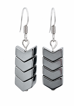 Earring arrows of Hematite
