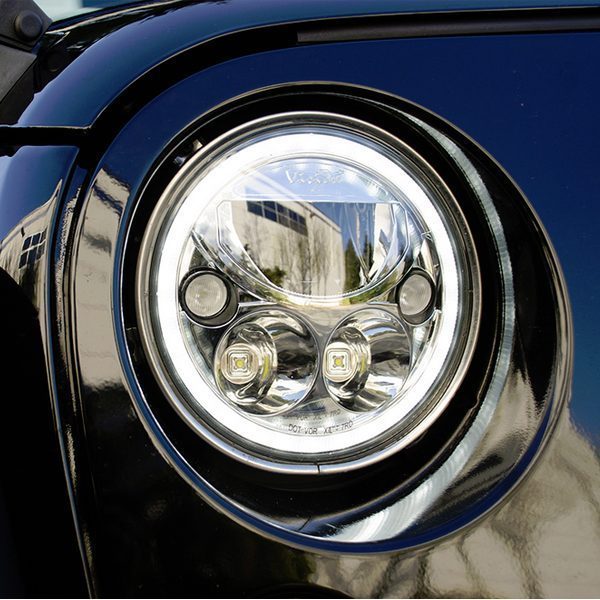 Vision X Votrex 7" Spotlight Incl. Canbus Adapters MM - Jeep JK & JKU - 2