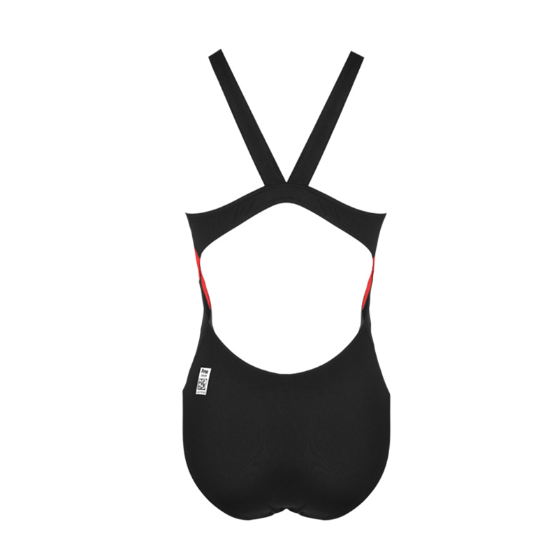 Classic and timeless swimsuit in black/red for exercise, training and practice for girls