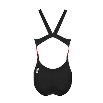 Classic and timeless swimsuit in black/red for exercise, training and practice for girls