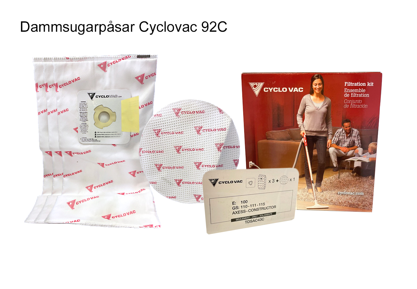 Cyclovac centraldammsugarpåsar - 2