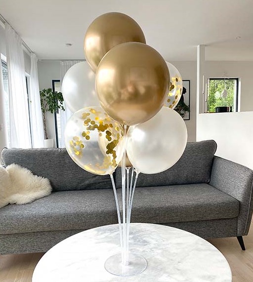 Ballongbukett | 7-pack | Guld - 1