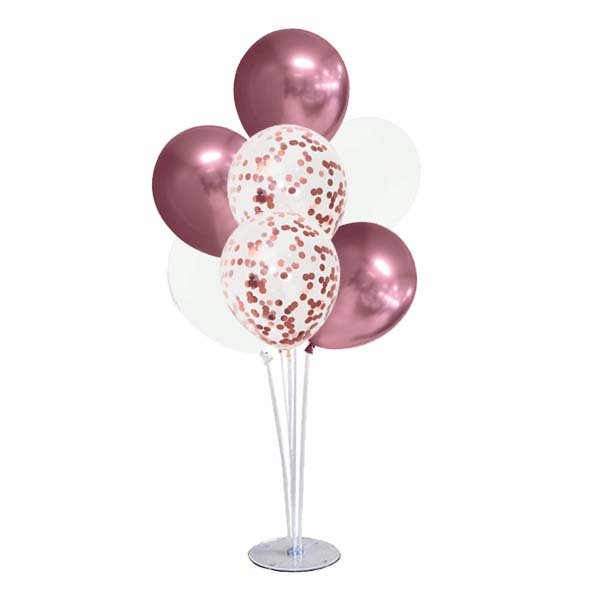 Ballongbukett - Rosé chrome 7-pack
