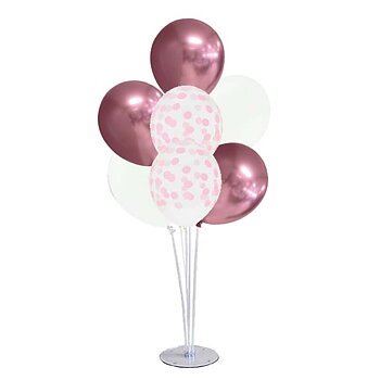 BALLONGBUKETT | 7-pack | Rosa