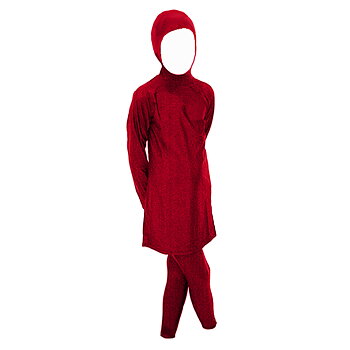 Burquini in a new red Modest Fit colour! Perfect burkini for girls/children!