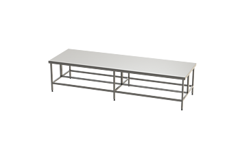 Molins Rostfri dubbelsidig bänk 1230mm djup