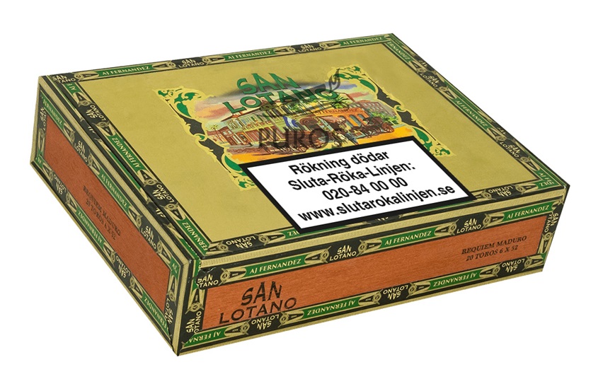 AJ Fernandez San Lotano Requiem Maduro Box Pressed Toro Cigarrlåda 20p