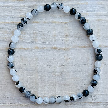Armband 4mm Turmalin Kvarts