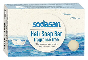 Sodasan Hair Soap Bar fragrance free 100 g ekologiskt doftfritt schampo