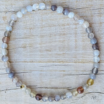 Armband 4mm Agat