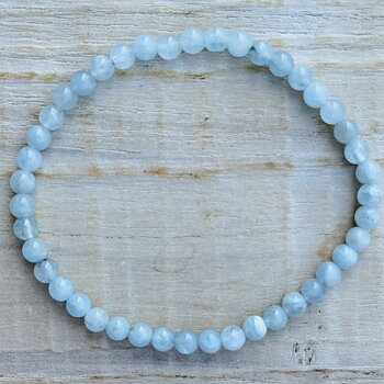Armband 4mm Akvamarin