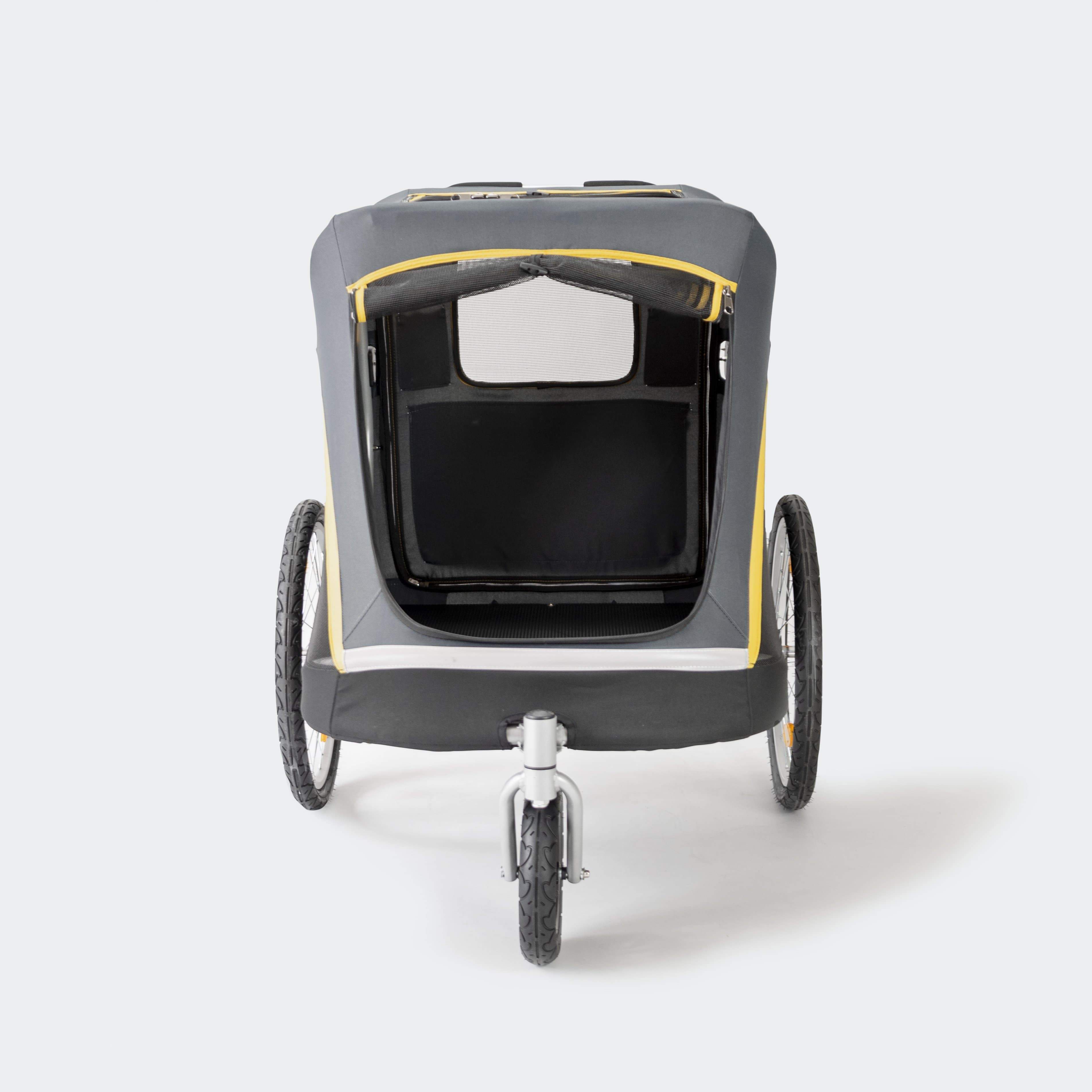 InnoPet® Hercules 2.0 XLarge Dog Stroller & Bike Trailer -Grey-Yellow - 10