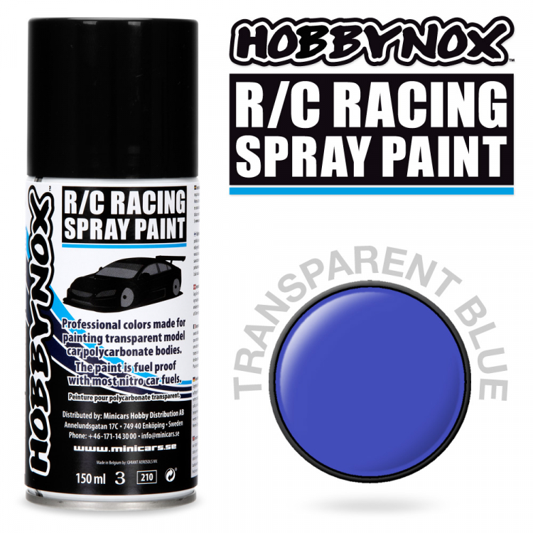 Hobbynox 1505 Transparent Mörk Blå R/C Racing Spray Färg 150 ml