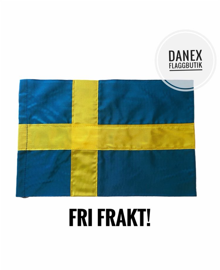 Svensk bordsflagga 16*24 cm - Handsydd i tyg