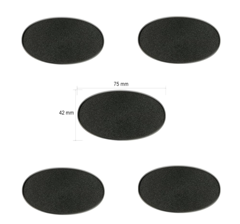 Citadel 75x42mm Oval Bases (5pcs)