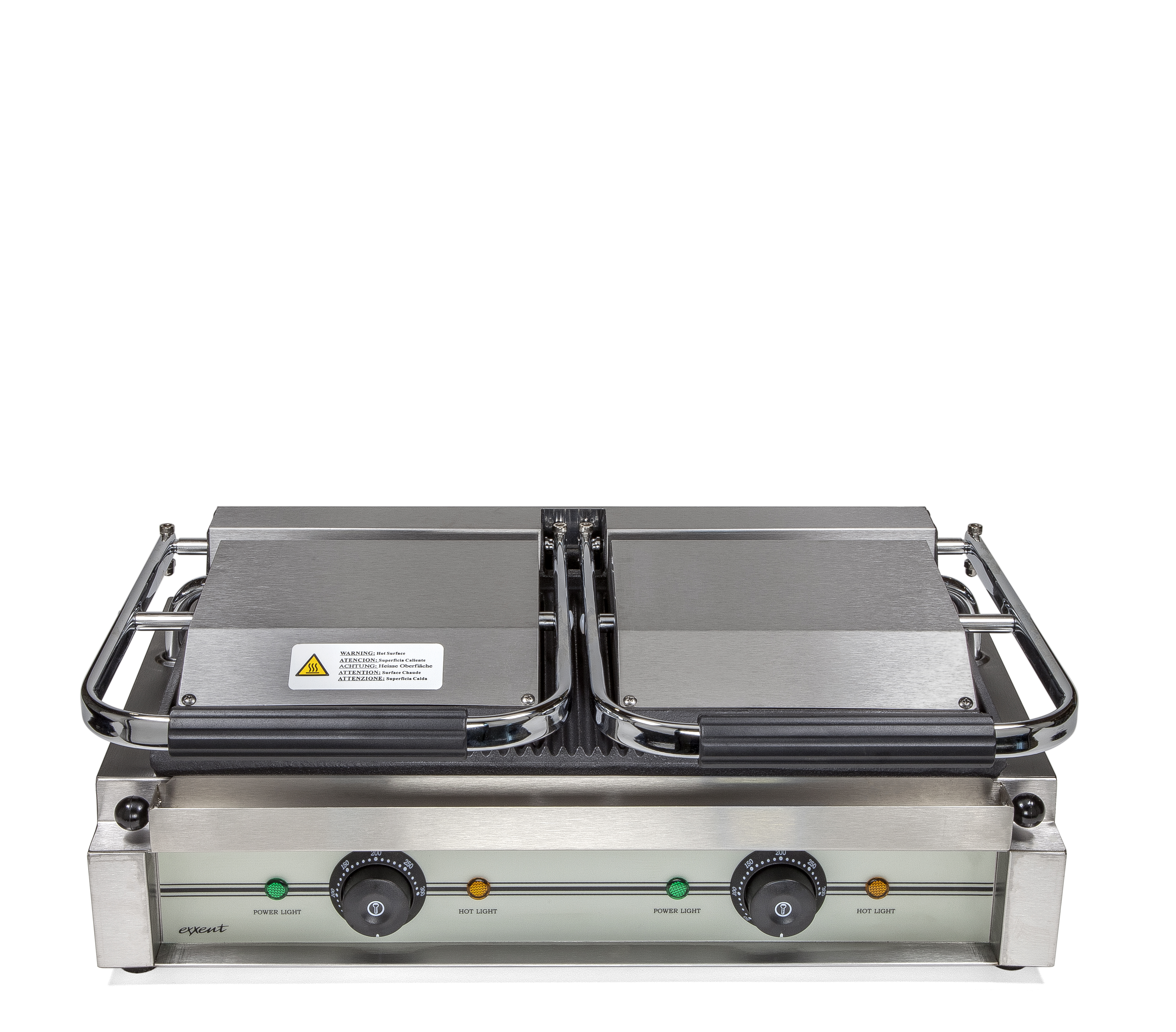 Klämgrill dubbel, räfflad platta - 2