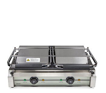 Klämgrill dubbel, räfflad platta