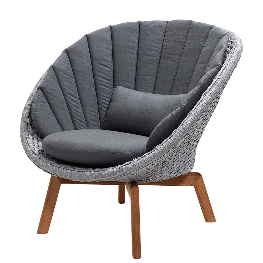 Peacock Lounge Chair Soft Rope - Cane-Line - 3