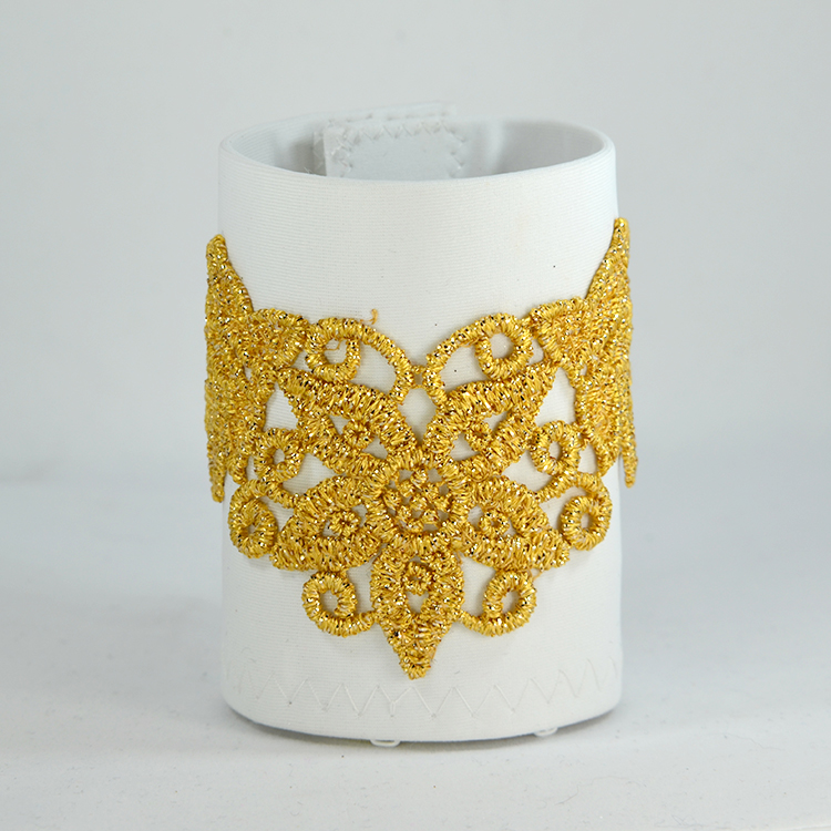HAIRCUFF - vit med applikation