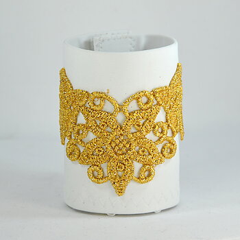 HAIRCUFF - vit med applikation