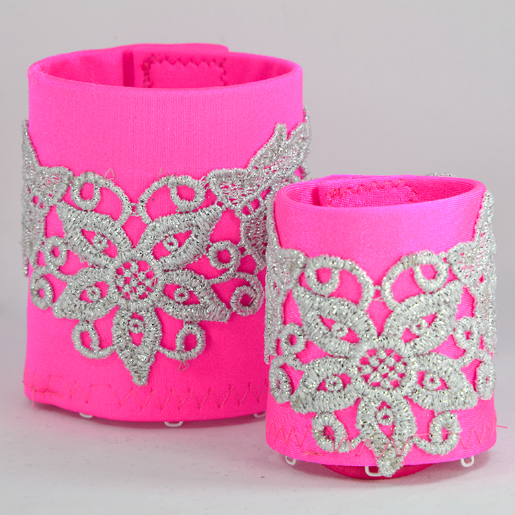 HAIRCUFF - rosa med silverapplikation