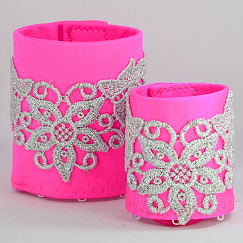 HAIRCUFF - rosa med silverapplikation