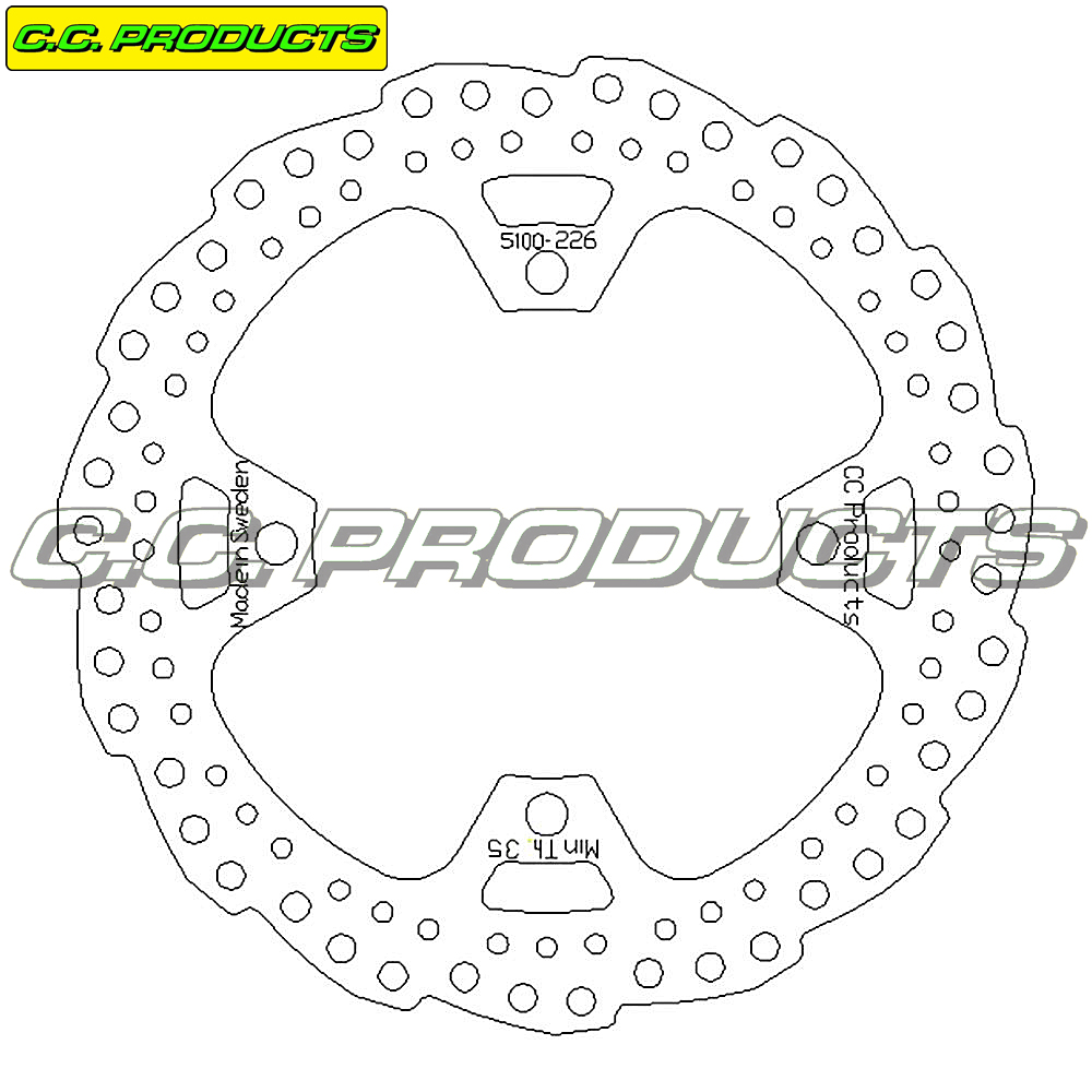 Bromsskiva Bak 240 mm