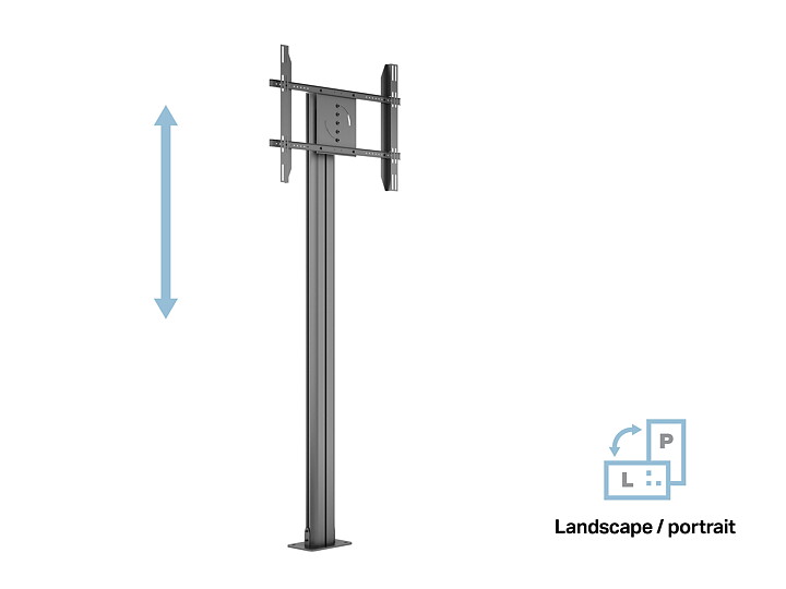 M Public Display Stand 210 HD Single Black w. Floormount