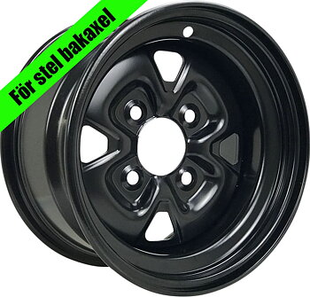 ATV Fälg 12x7 4/110 Svart Gloss Stål – För stel bakaxel