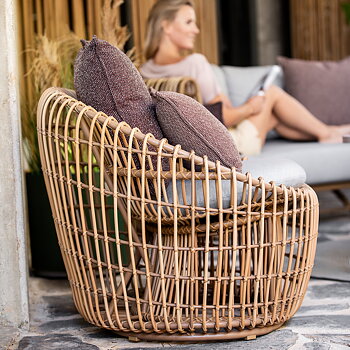 Nest Rund Stol Utomhus - Cane-Line