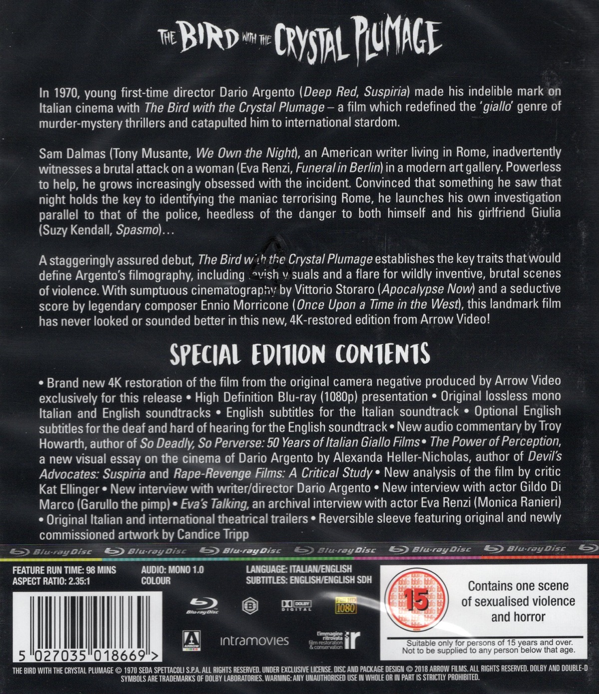 Bird With the Crystal Plumage (ej svensk text) (Blu-ray) - 2