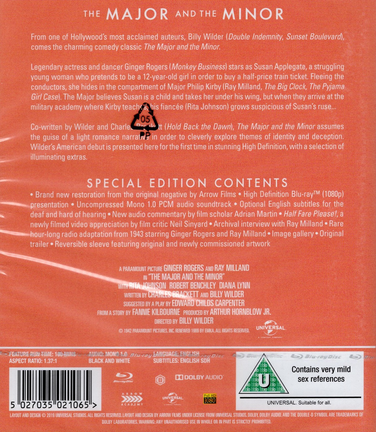 The Major And the Minor (ej svensk text) (Blu-ray) - 2