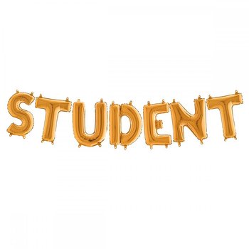 Ballonggirlang - STUDENT Guld 35 cm