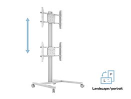 M Display Stand 180 Dual Vertical Silver